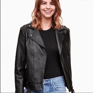 Mackage Aritzia black leather jacket